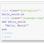 Code Syntax Formatting in Wordpress Blog Posts